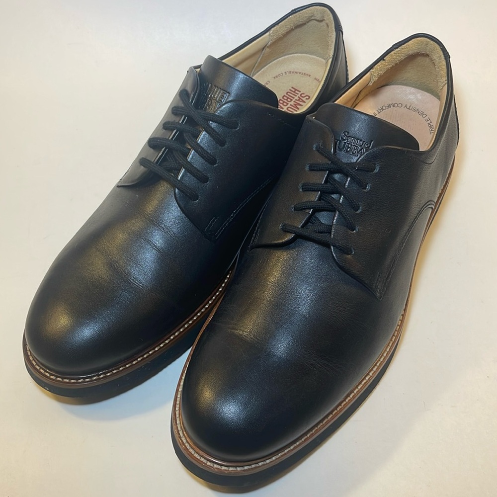 Samuel Hubbard Black Leather Founder Dress / Work Shoes on Vibram / Memory Foam